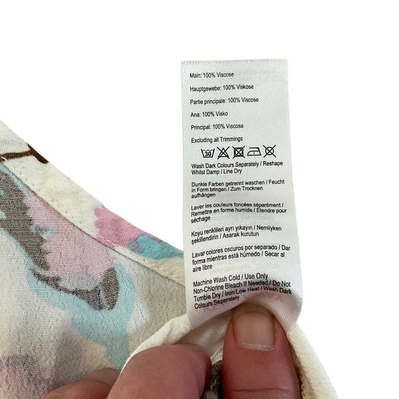 Joules Cream Relaxed Bib Collar Blouse - Picture 6 of 9